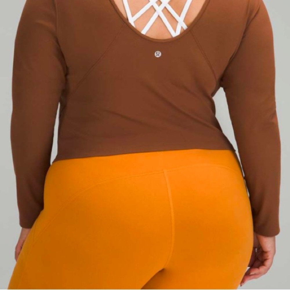 lululemon athletica Brown Long Sleeve Top